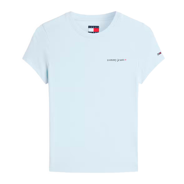 Tommy Hilfiger T-shirts hauts et polos Bleu - T-SHIRT SLIM ESSENTIAL LOGO - L - Ref 27 €